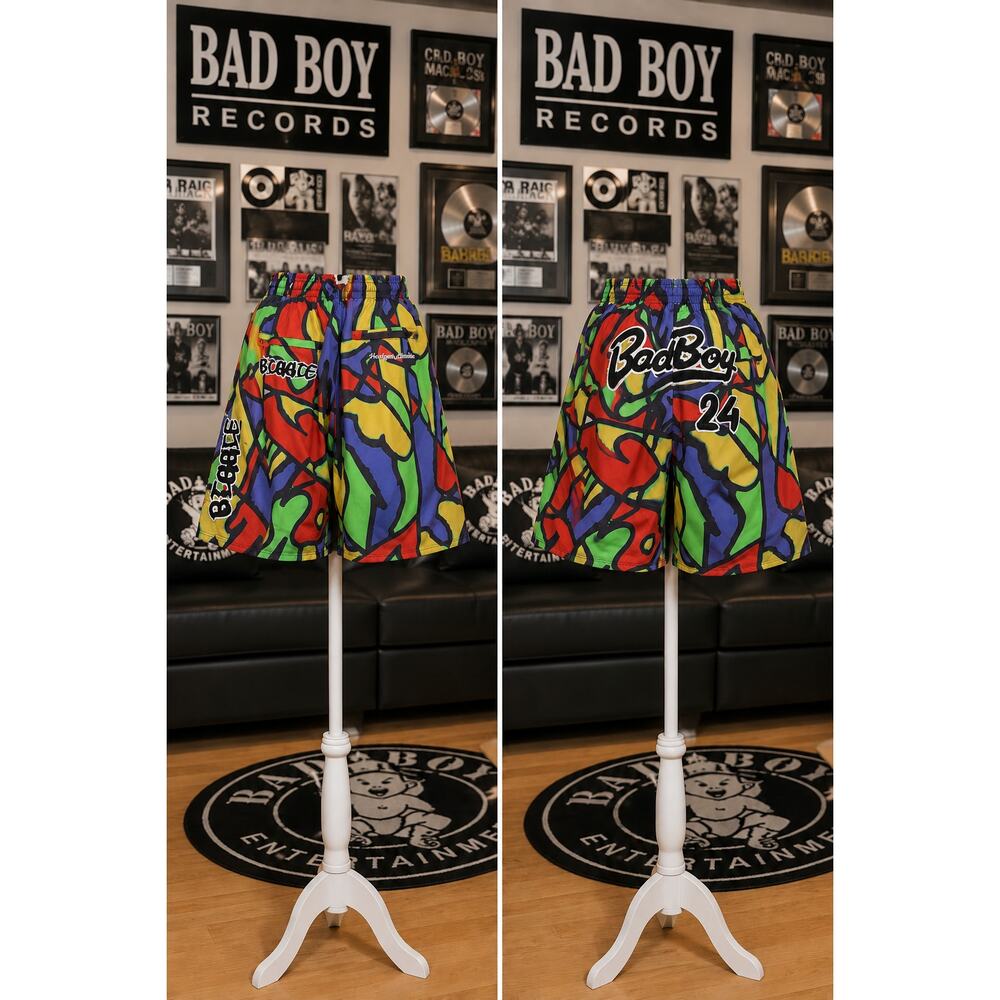 Vintage Bad Boy Records 24 Colorblock Shorts Mens Small Biggie Style